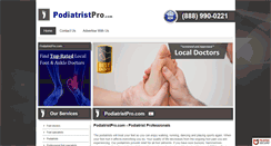 Desktop Screenshot of podiatristpro.com